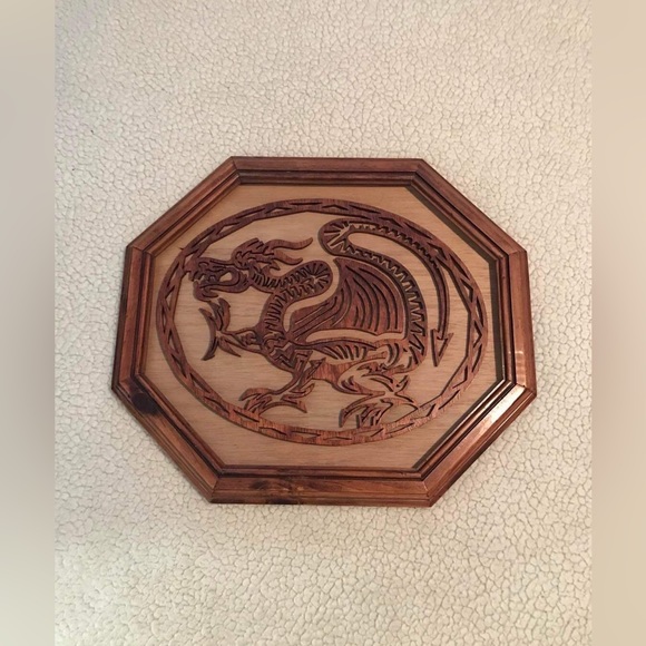 Wood Hand Carved Dragon Detailed Artwork Art Home Decor
Sold as shown in picture - Picture 3 of 12